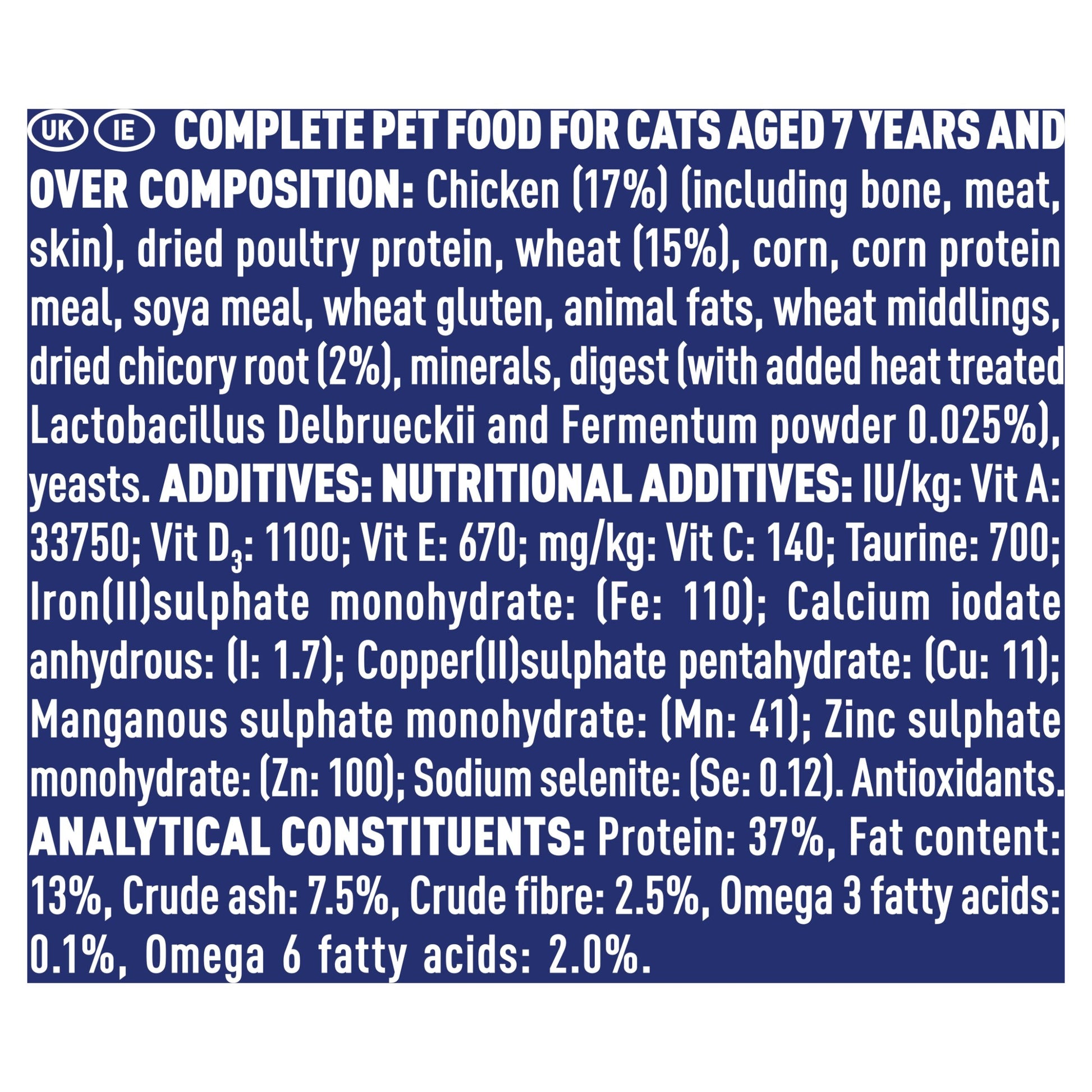 Purina One Senior 7+ Bifensis Chicken Dry Cat Food - 7.5kg