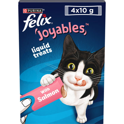 Felix Joyables Liquid with Salmon Cat Treat - 4 x 10g