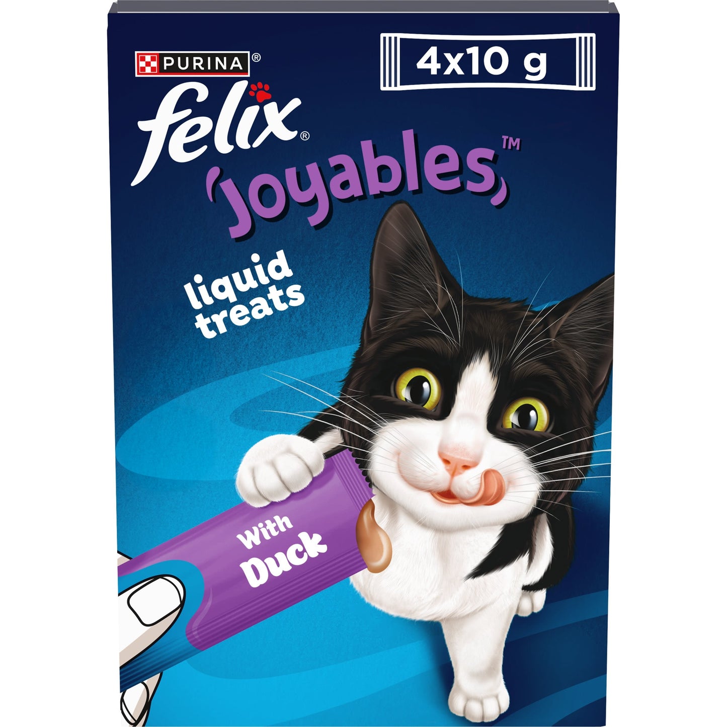 Felix Joyables Liquid with Duck Cat Treat - 4 x 10g