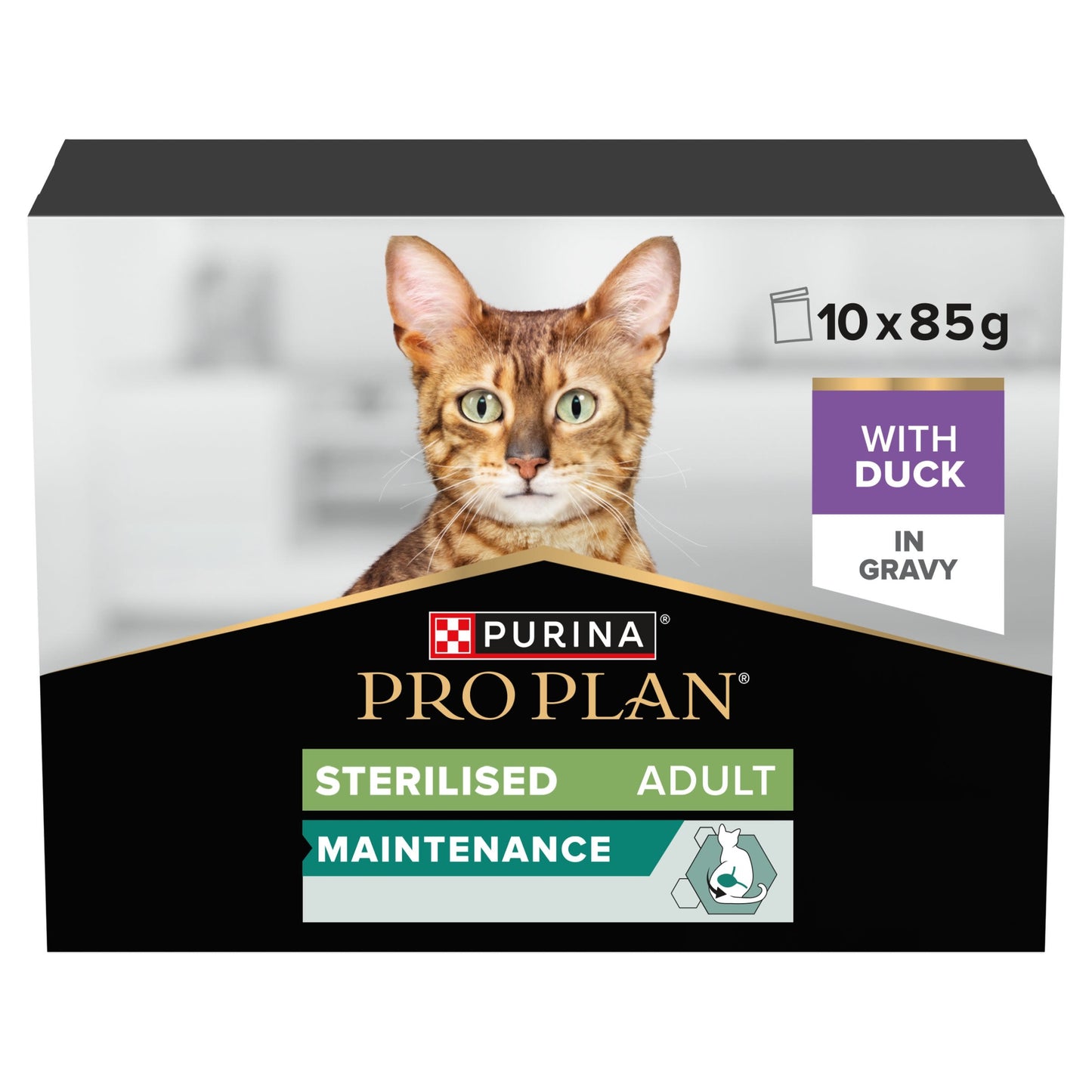 Pro Plan Sterilised Maintenance Duck in Gravy Wet Cat Food - 10 x 85g