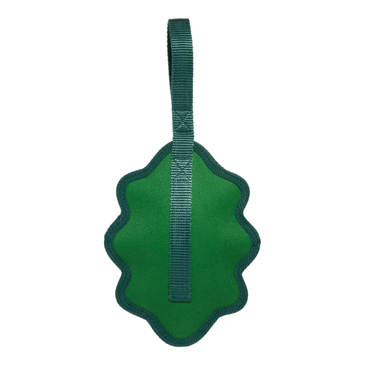 Front View of BARK A Green Chew Leaf Dog Toy