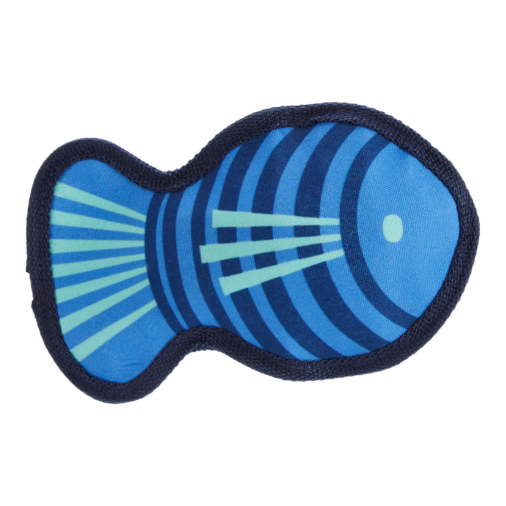 Front View of BARK Blue Rad Herring Dog Toy