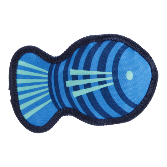 Front View of BARK Blue Rad Herring Dog Toy