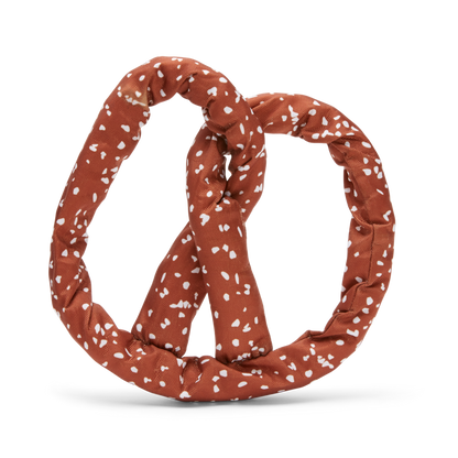 Front View of BARK Paula's Park Slope Pretzel Dog Toy