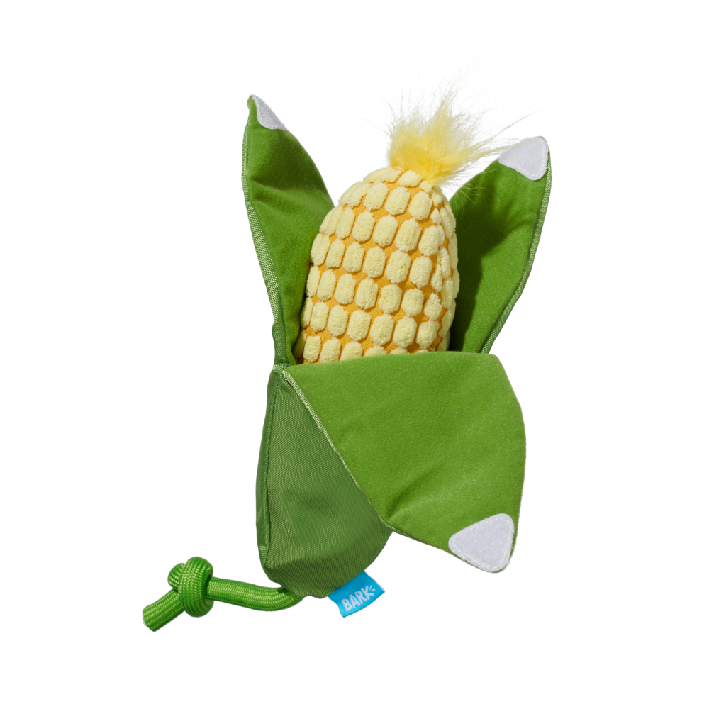 Front View of BARK Corn on The Slob Dog Toy
