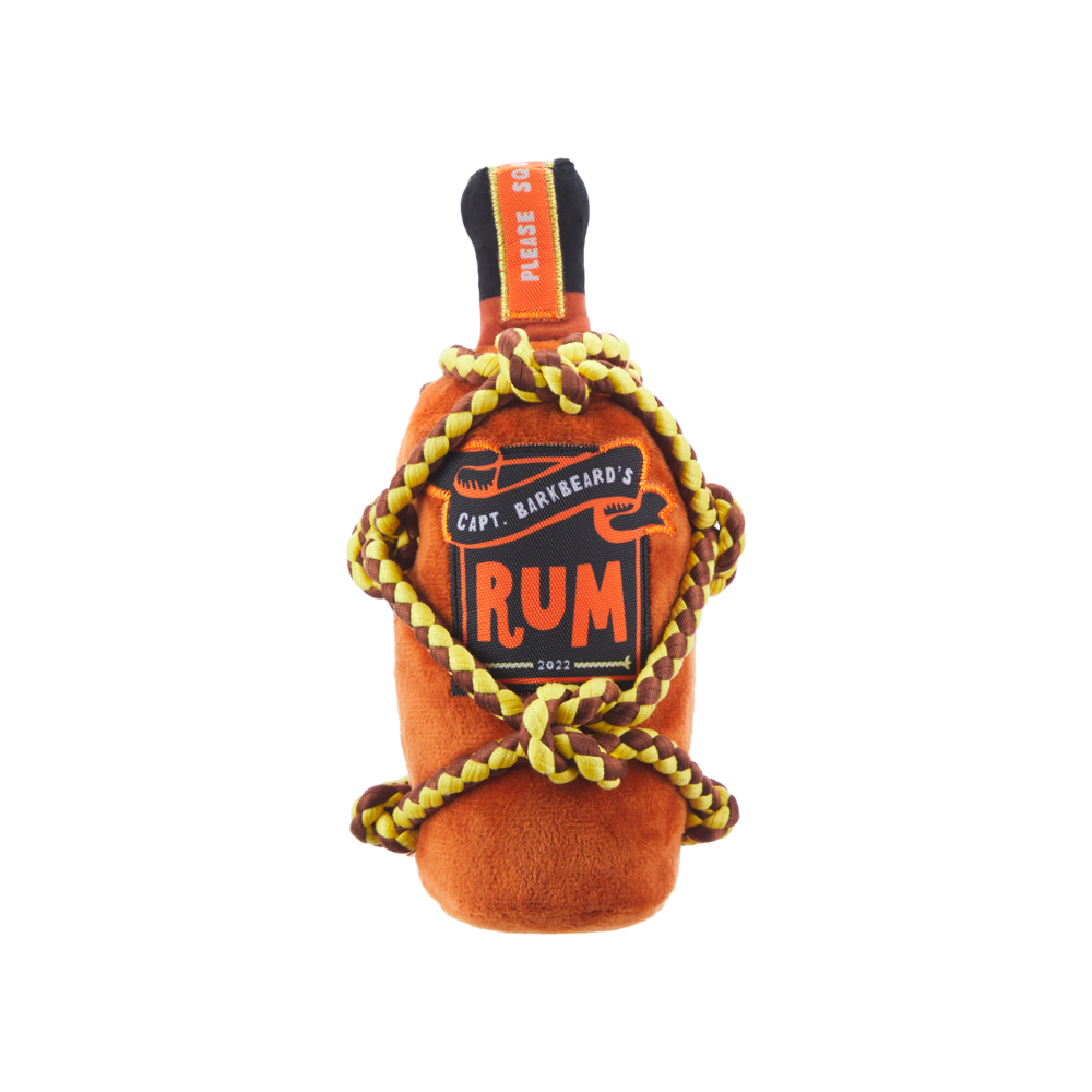 Front View of BARK Beard's Rum Dog Toy
