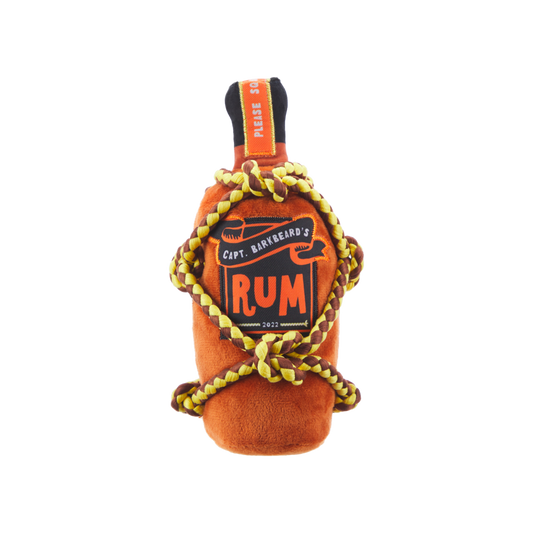 Front View of BARK Beard's Rum Dog Toy