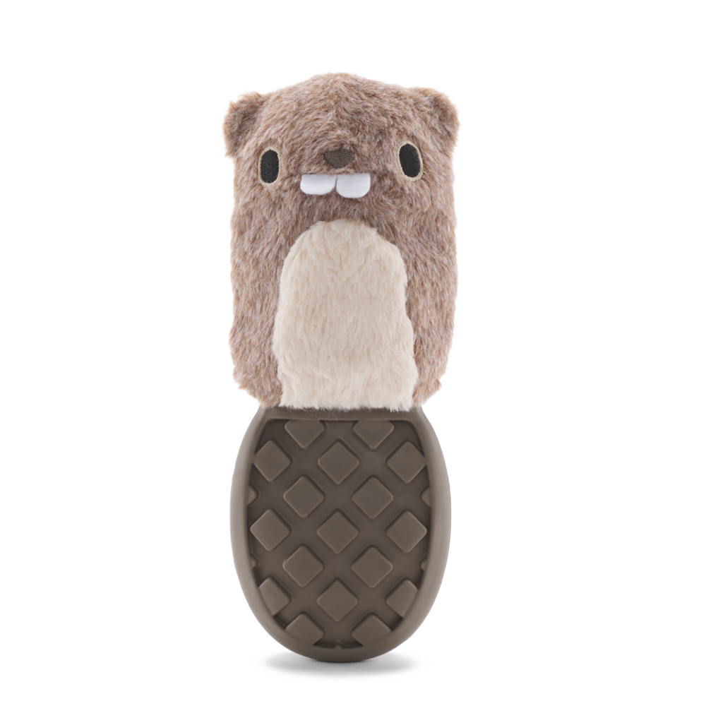 Front View of BARK P.B. Beaver Dog Toy