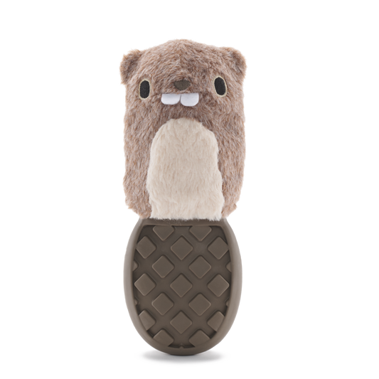 Front View of BARK P.B. Beaver Dog Toy
