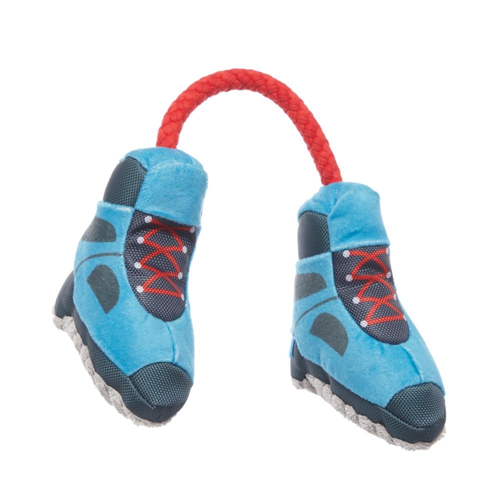 Front View of BARK Appalachian Tail Boots Dog Toy