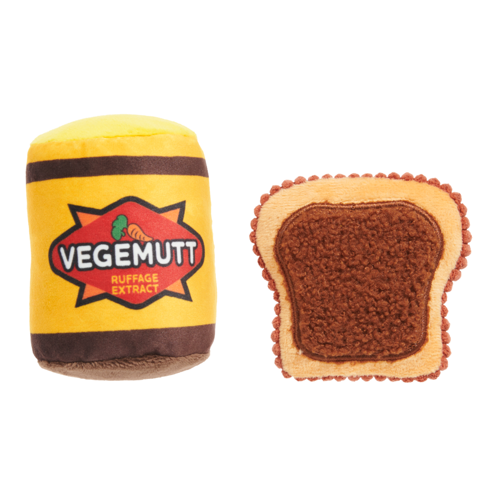 Front View of BARK Vegemutt Toast Dog Toy