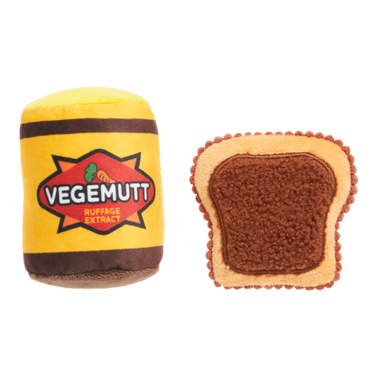 Front View of BARK Vegemutt Toast Dog Toy