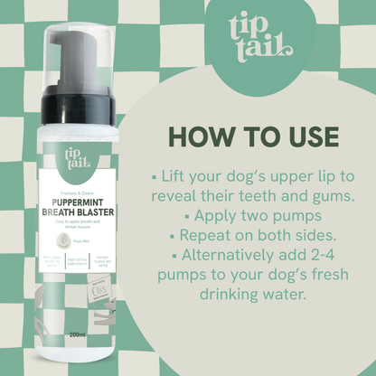 Tip Tail Puppermint Breath Blaster for Dogs