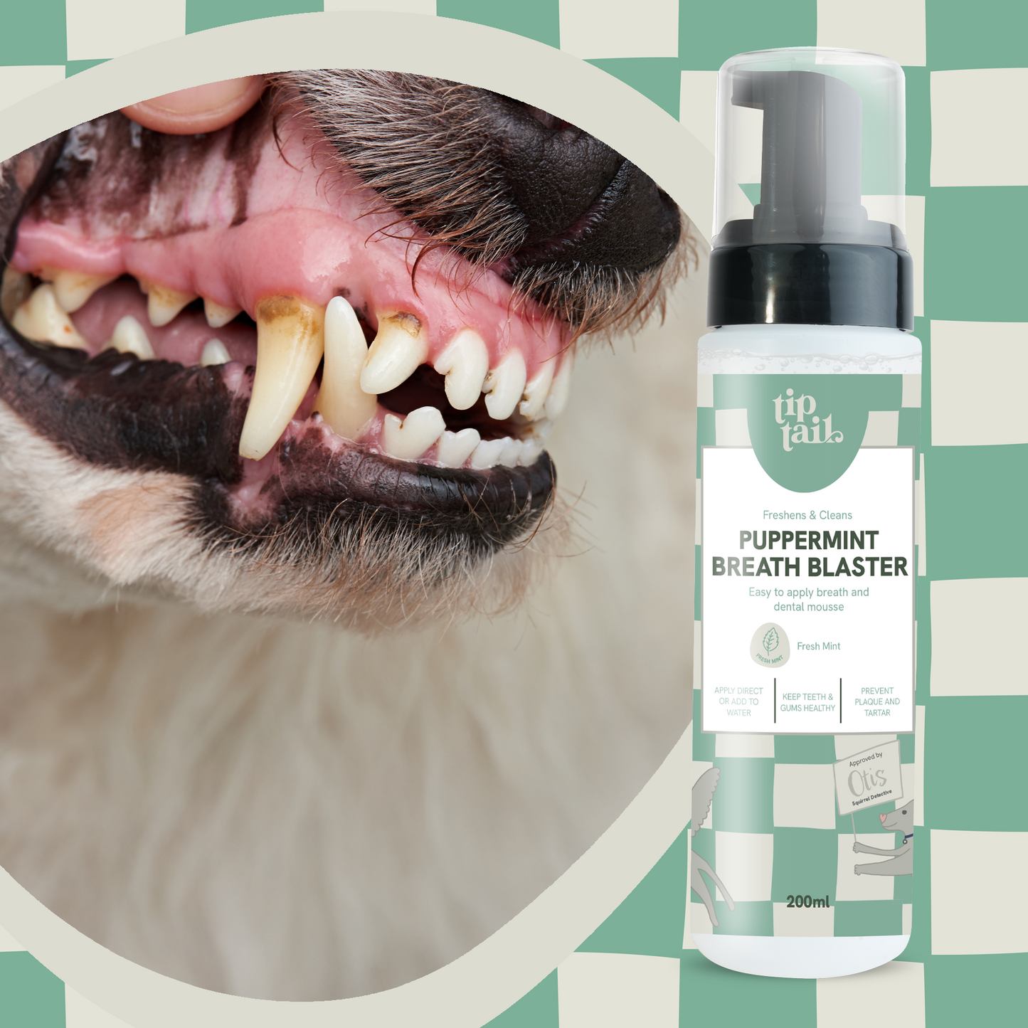 Tip Tail Puppermint Breath Blaster for Dogs