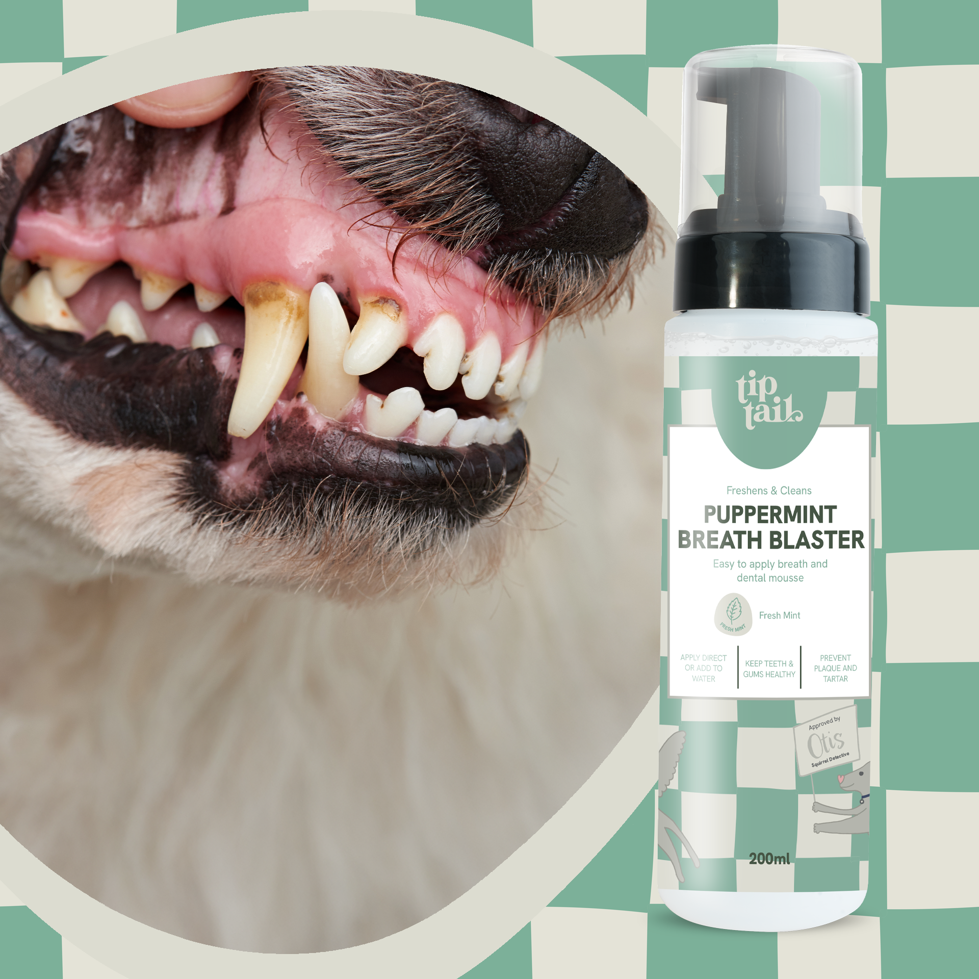 Tip Tail Puppermint Breath Blaster for Dogs