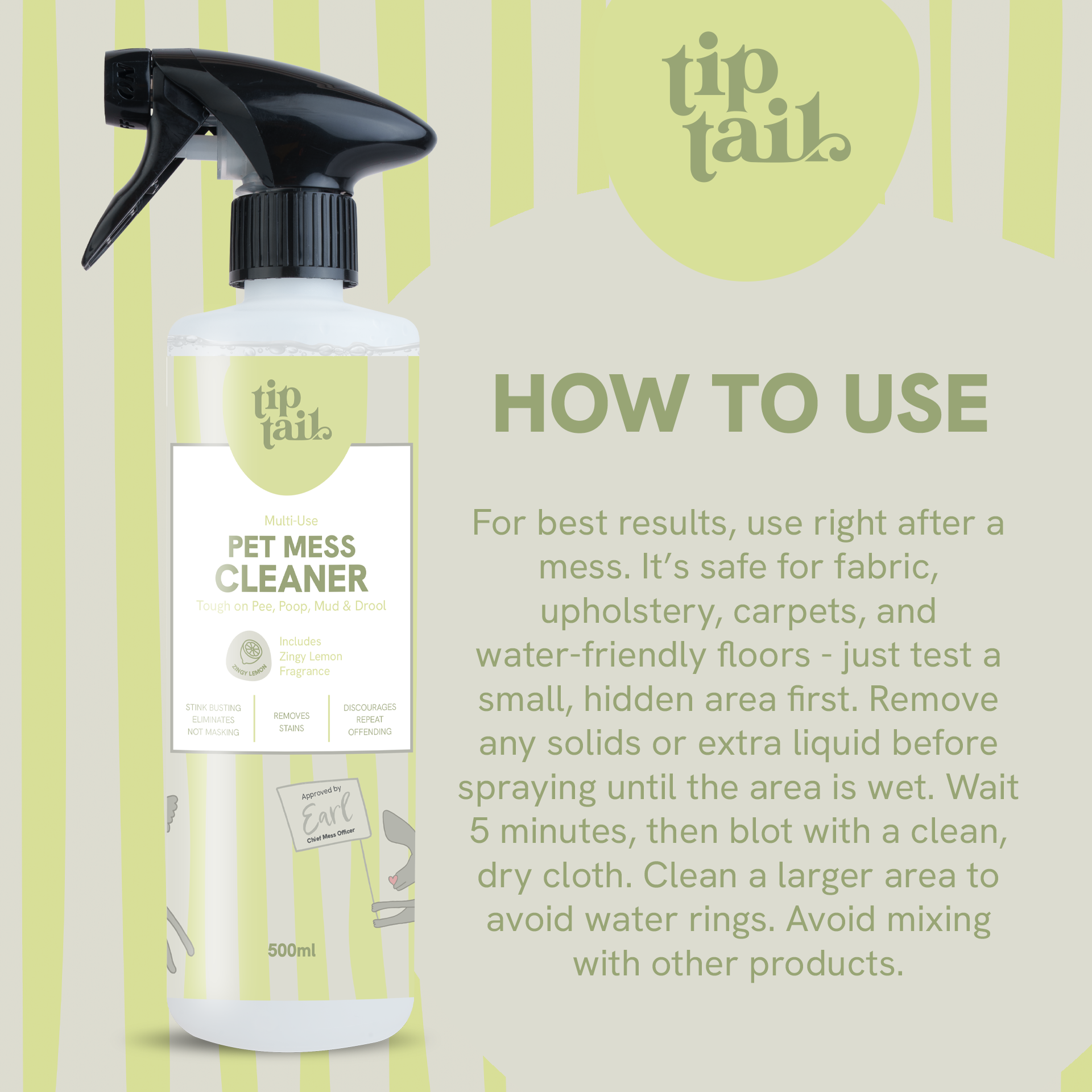 Tip Tail Pet Mess Cleaner for Dogs