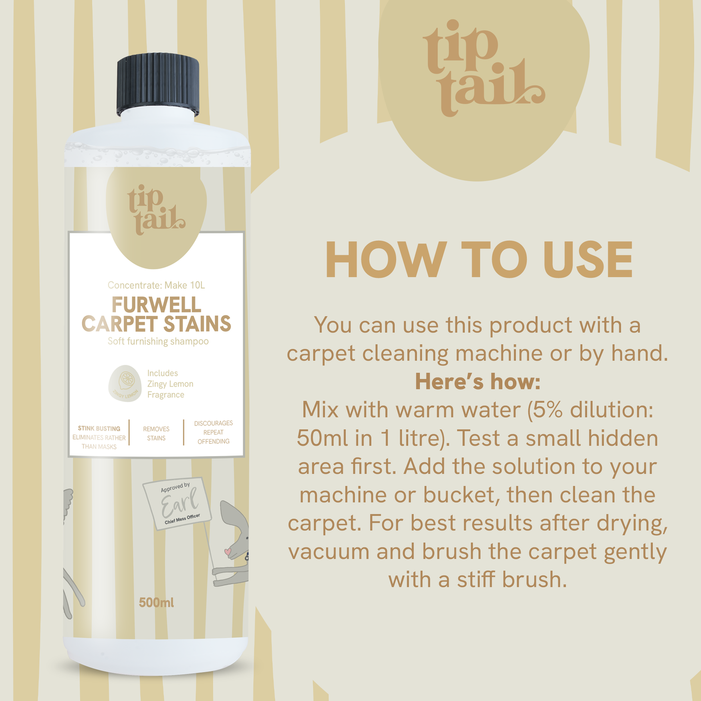 Tip Tail Furwell Carpet Stains for Dogs