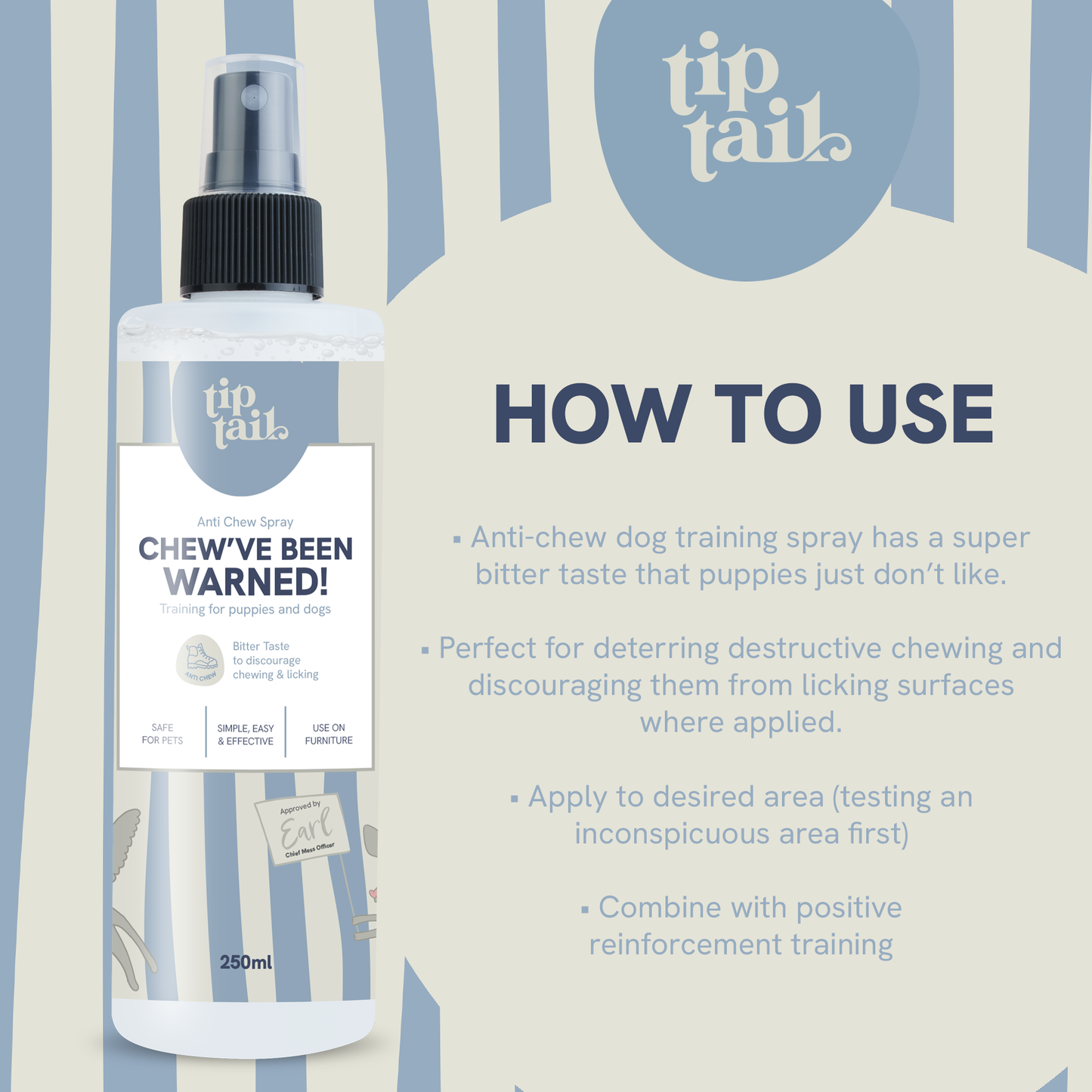 Tip Tail Chew've Been Warned for Dogs