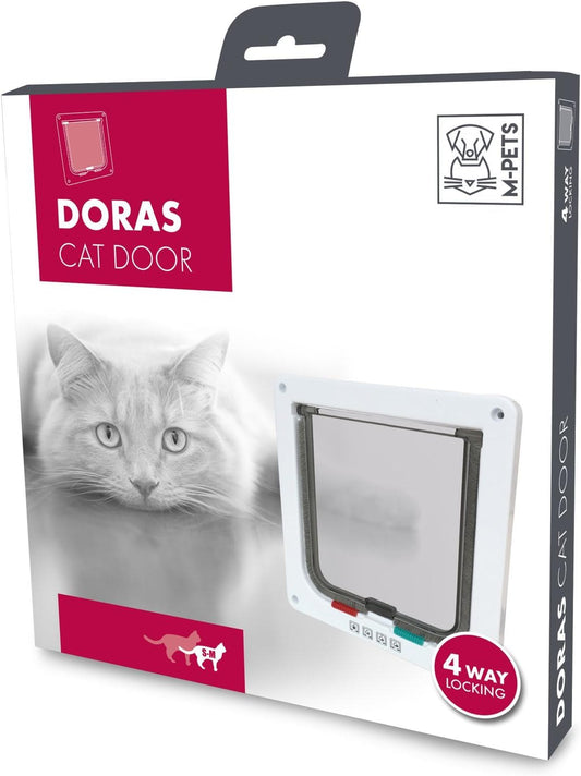 Front View of M-Pets Doras 4 Way Locking Cat Door