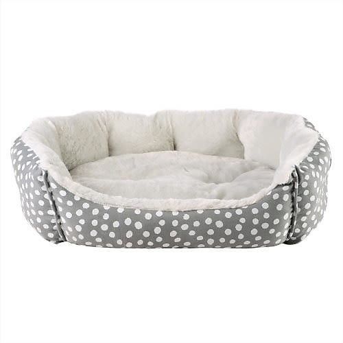 Front View of Dream Paws Scalloped Dog Bed - Large