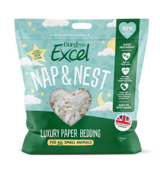 Front View of Burgess Excel Nap & Nest Luxury Paper Bedding