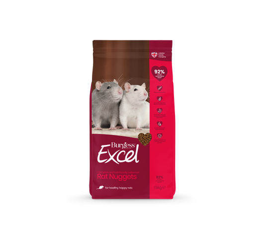 Front View of Burgess Excel Rat Nuggets