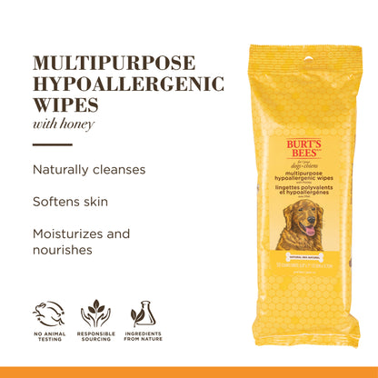 Burts Bees Multipurpose Dog Wipes with Honey