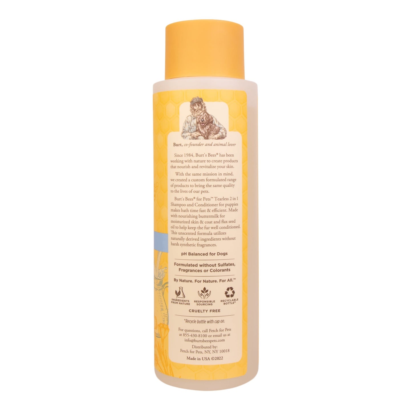 Burts Bees Tearless 2 in 1 Shampoo and Conditioner for Puppies with Buttermilk & Linseed Oil