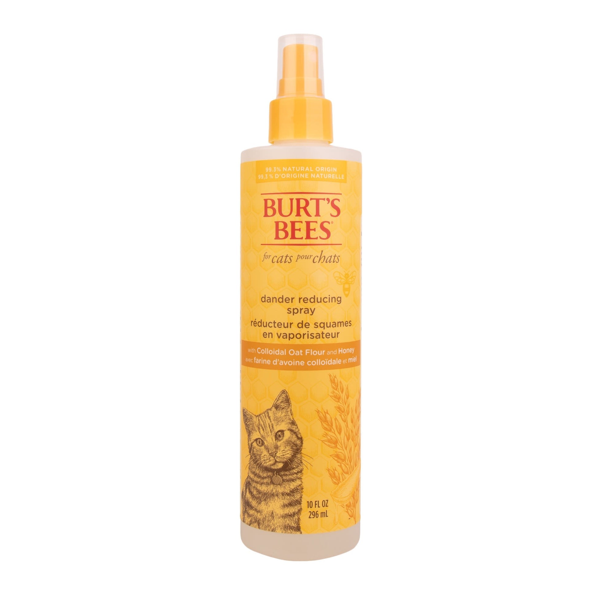 Front View of Burt's Bees Dander Reducing Cat Spray