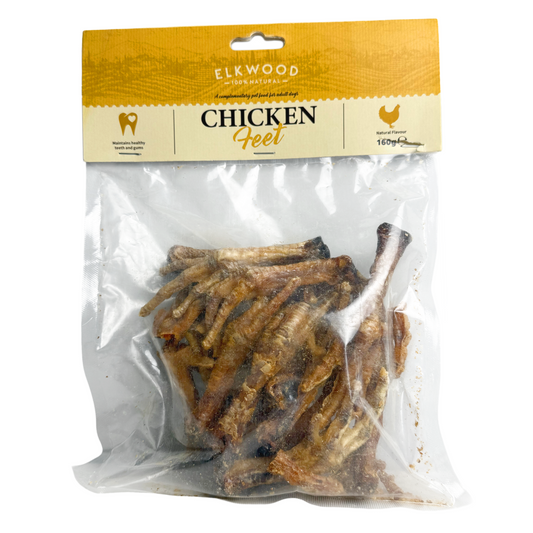 Elkwood 100% Chicken Feet Dog Treat | 160g