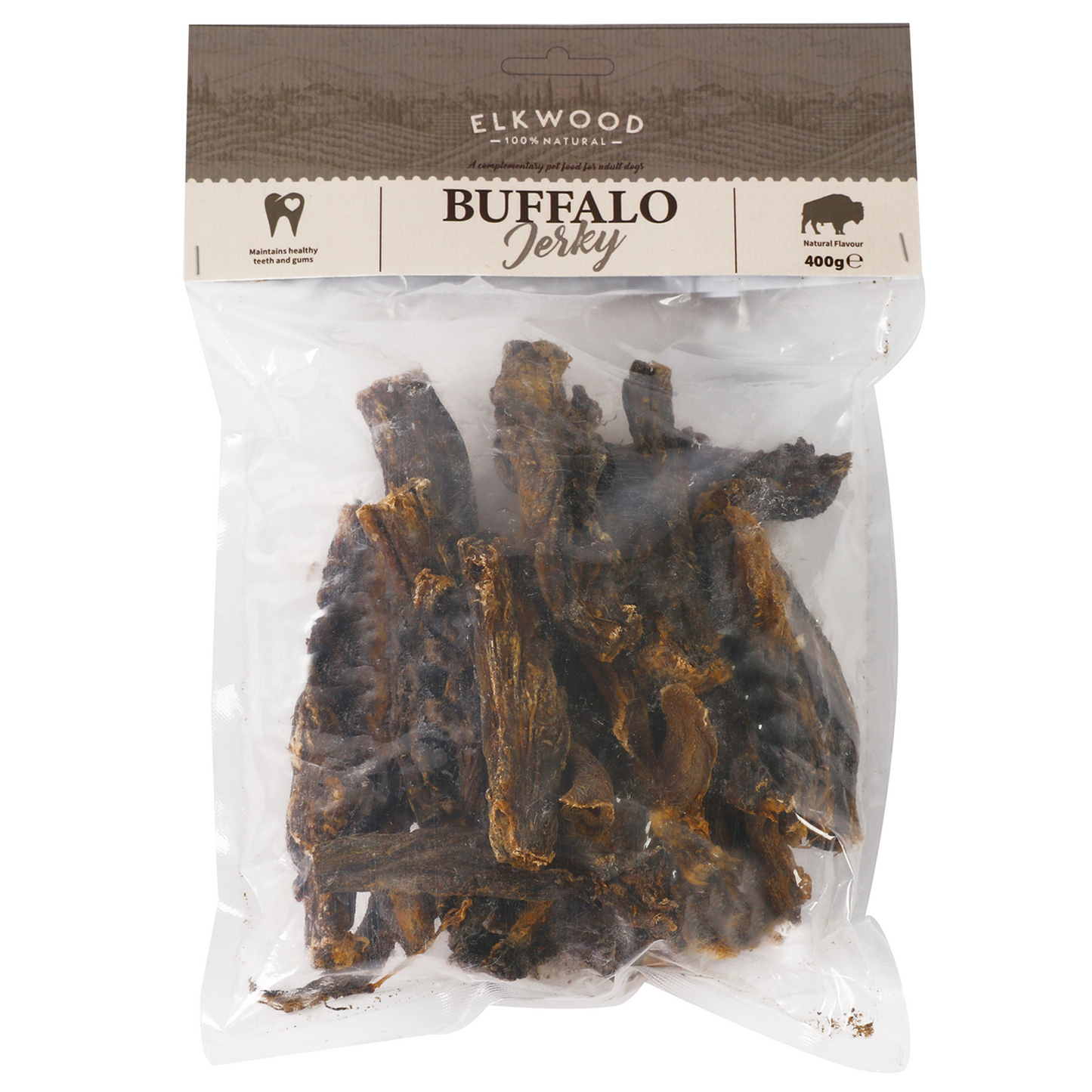 Elkwood 100% Buffalo Natural Jerky Dog Treat