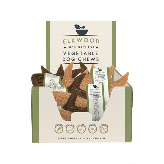 Elkwood Antler Vegetable Chew for Dogs Medium 50 Pack