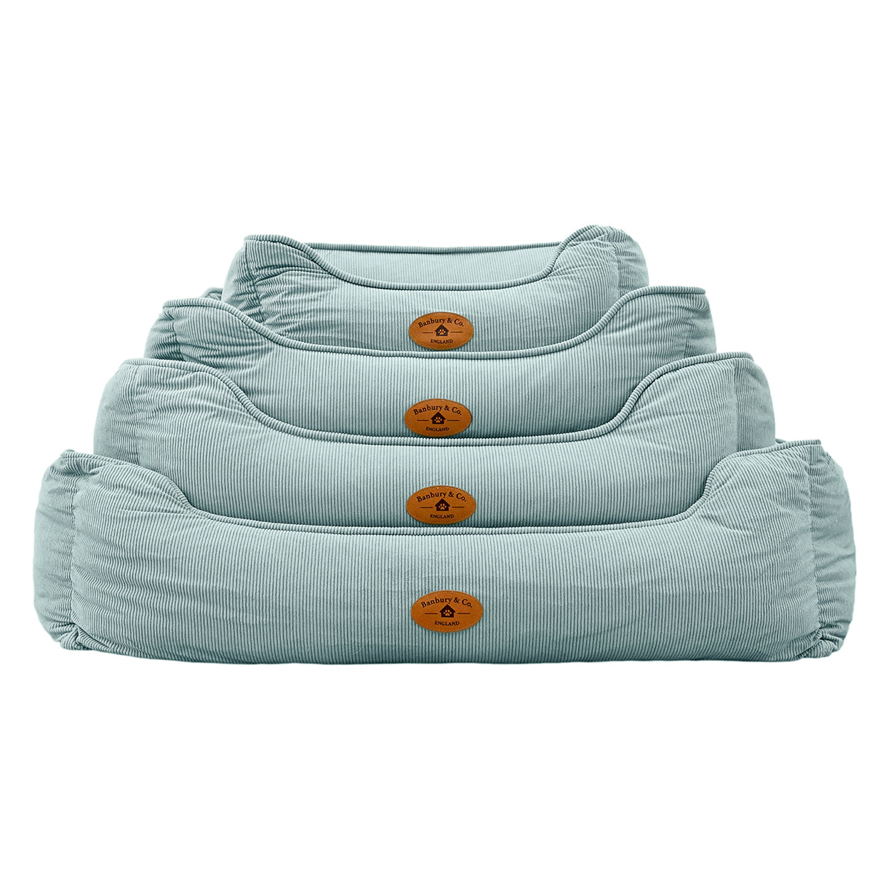 Banbury & Co Rural Retreats Seafoam Corduroy Box Dog Bed