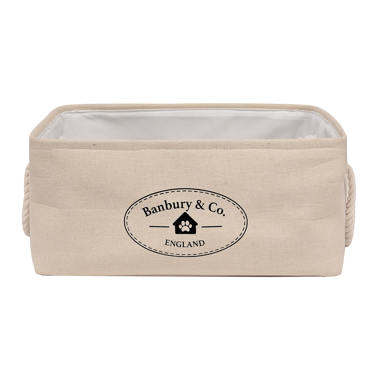 Banbury & Co Rural Retreats Almond Canvas Storage Basket