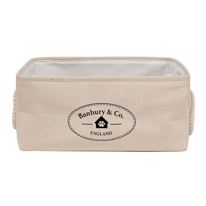 Banbury & Co Rural Retreats Almond Canvas Storage Basket