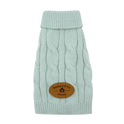 Banbury & Co Rural Retreats Seafoam Knit Dog Jumper