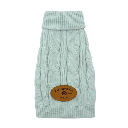 Banbury & Co Rural Retreats Seafoam Knit Dog Jumper