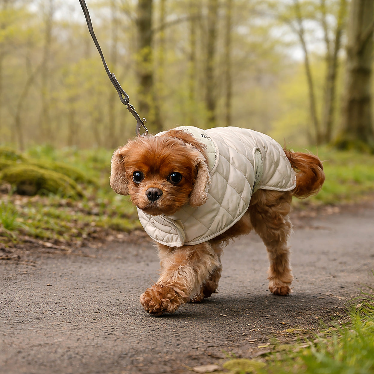 Banbury & Co Rural Retreats Grey Quilted Dog Coat