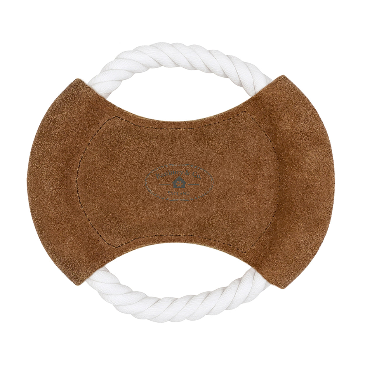 Banbury & Co Rural Retreats Suede and Rope Frisbee Dog Toy