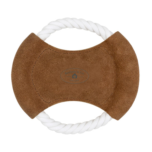 Banbury & Co Rural Retreats Suede and Rope Frisbee Dog Toy