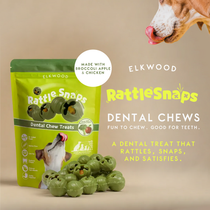 Elkwood Rattlesnaps Broccoli & Apple Dental Chew with Chicken