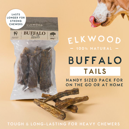 Elkwood 100% Buffalo Natural Tail Dog Treat | 200g