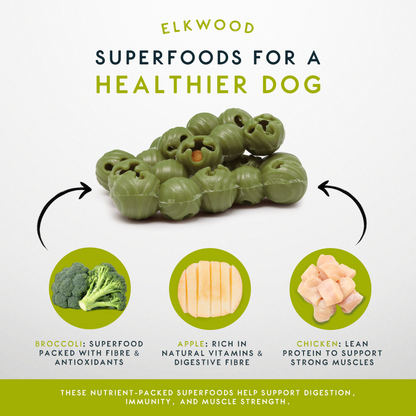Elkwood Rattlesnaps Broccoli & Apple Dental Chew with Chicken