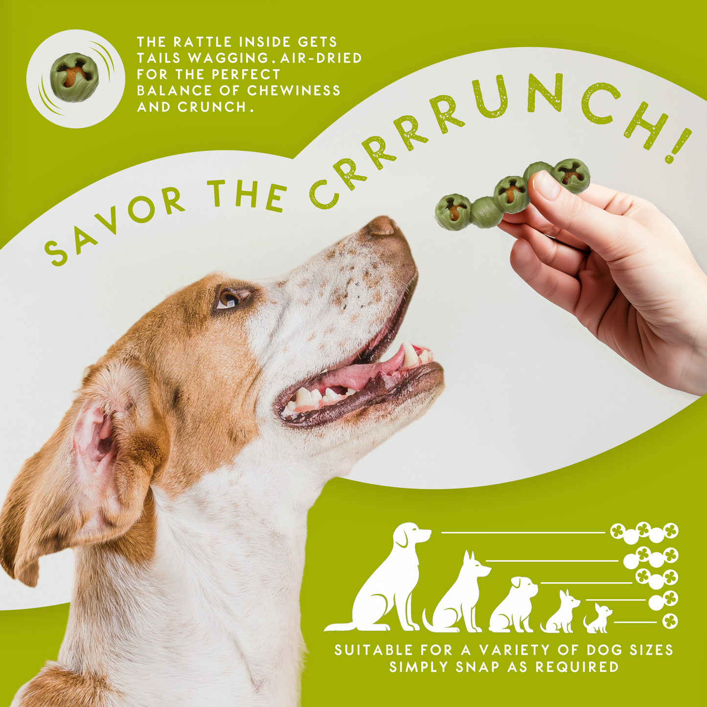 Elkwood Rattlesnaps Broccoli & Apple Dental Chew with Chicken