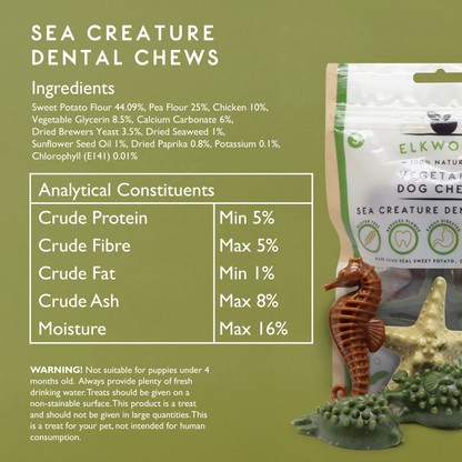 Elkwood Seaweed & Vegetable Dental Dog Chews