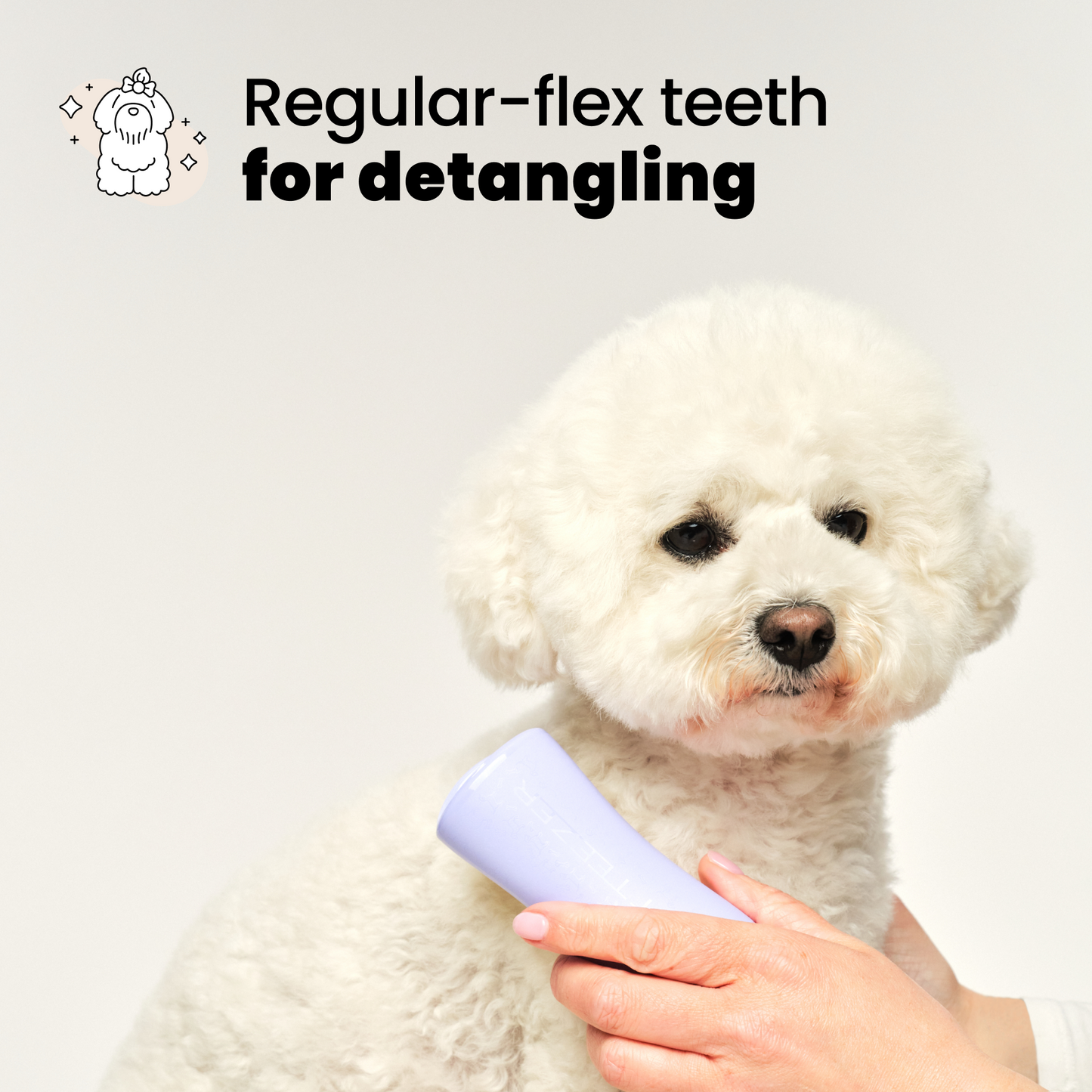 Pet Teezer Detangling Dog Grooming Brush Lilac Small