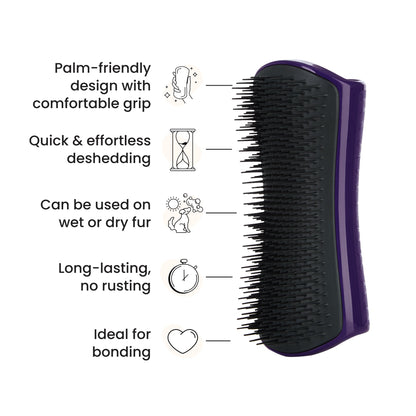Pet Teezer De-Shedding Dog Brush Purple Large