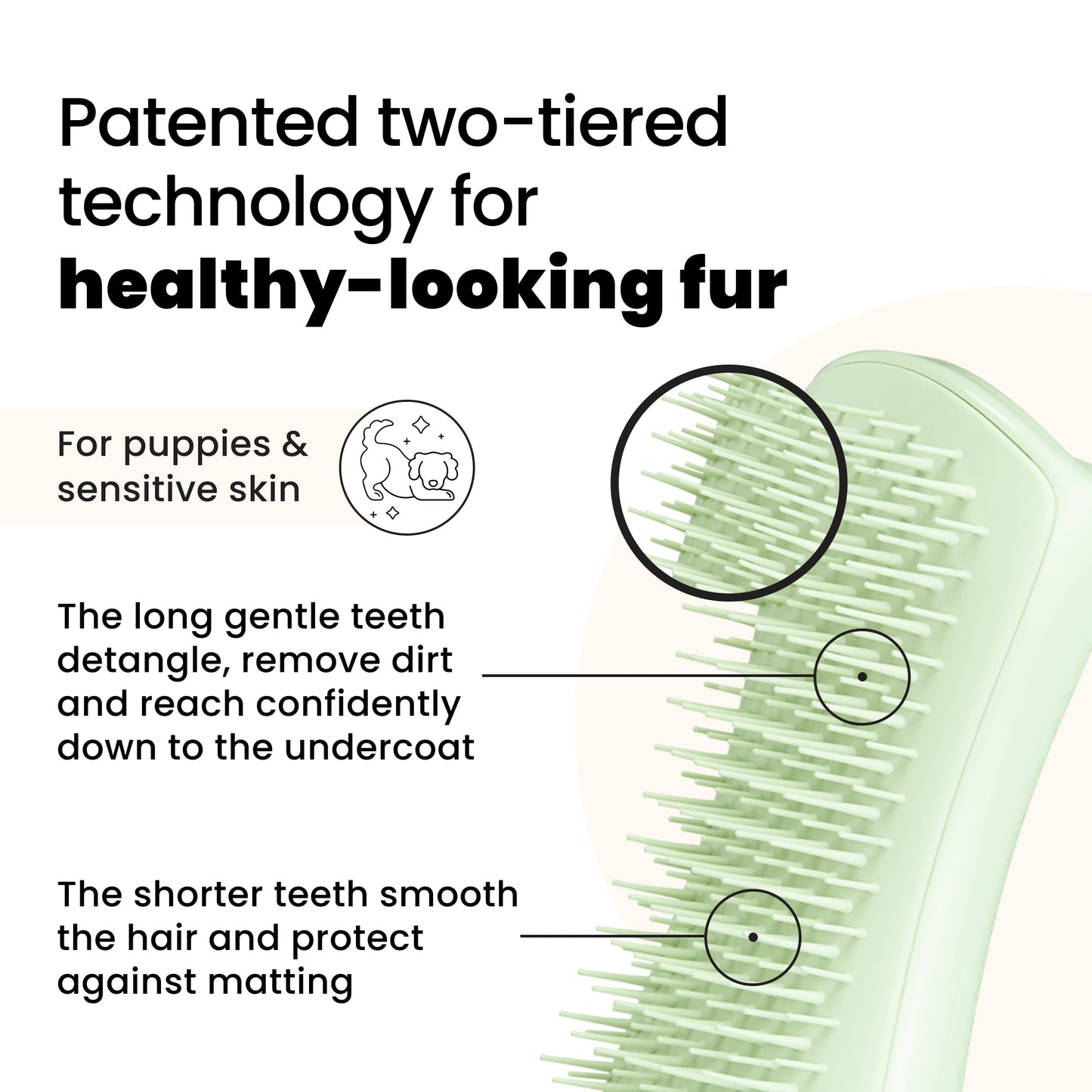 Pet Teezer Puppy Grooming Brush Pistachio