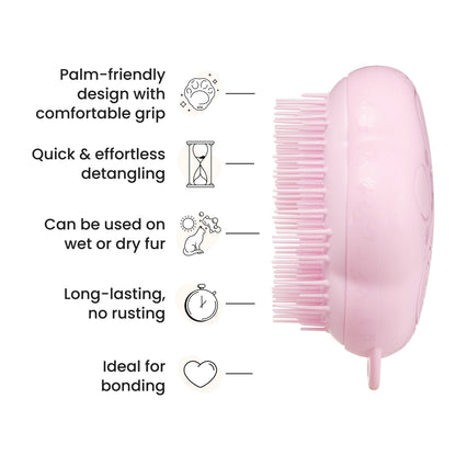 Pet Teezer Detangling Cat Grooming Brush Pink