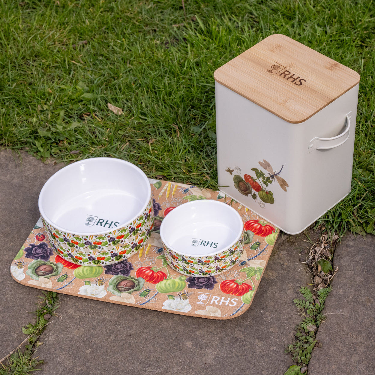 Royal Horticultural Society Pets in the Garden Food Storage Tin & Scoop